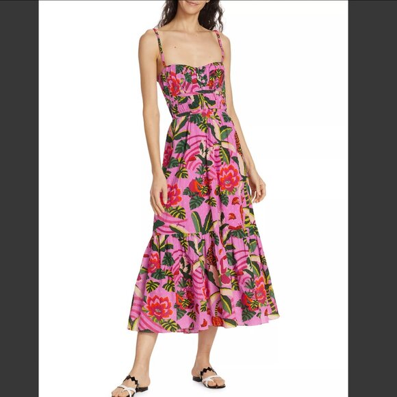 Farm Rio: Leopard Forest Midi Dress - Picture 6 of 9